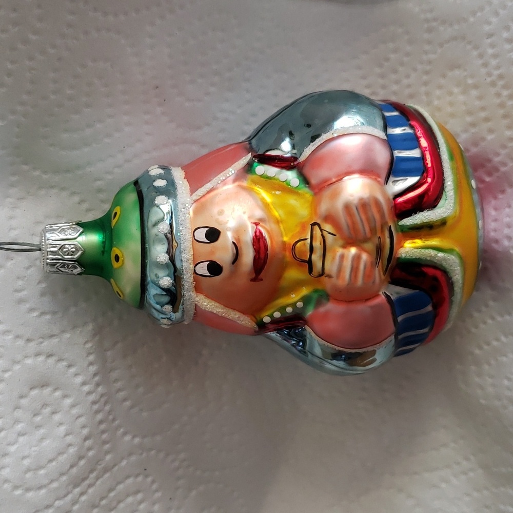 Vintage Lady Glass Christmas Ornament